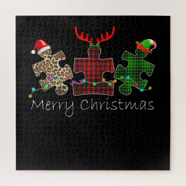 Autiste | Joyeux Noël Autisme Pièce de puzzle (Vertical)