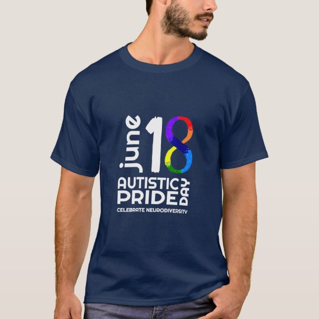 Autistic Pride T-Shirt Blue (Devant)