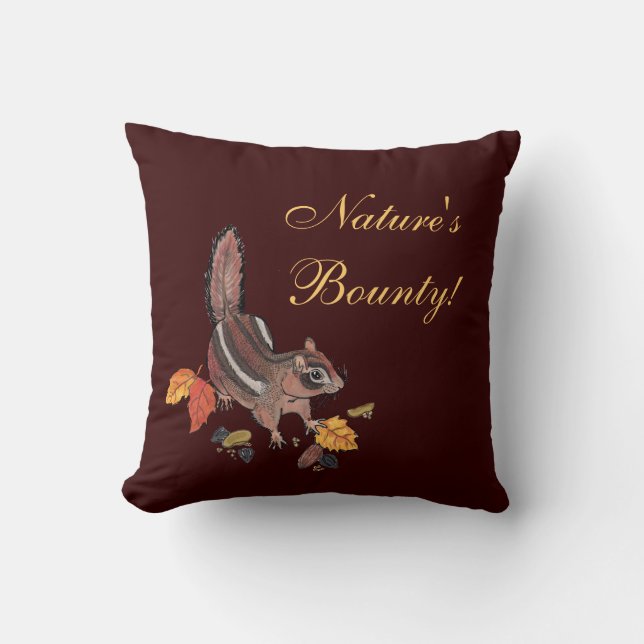 Autmn Chipmunk~Le coussin de la prime de la nature (Recto)