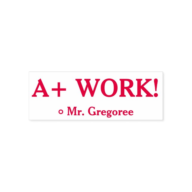Auto-encreur Encourager "A+ WORK !" Classement du tampon en cao (Design)