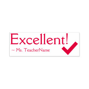 Auto-encreur "Excellent !" Tampon en caoutchouc pour commentair