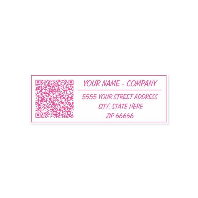 Auto-encreur Exemple de tampon de code QR de votre propre adres (Design)
