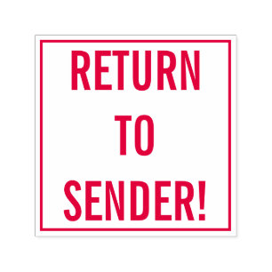 Auto-encreur "RETOUR À L'ENVOI !" Tampon en caoutchouc