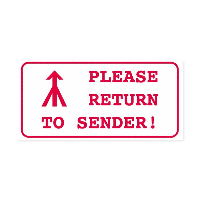 Auto-encreur "RETOUR À L'EXPÉDITEUR !" + Tampon en caoutchouc f (Design)
