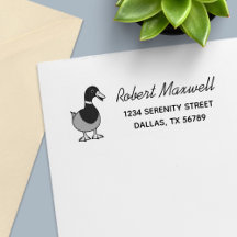 Tampon Adresse de Retour de Canard Colvert Sauvage
