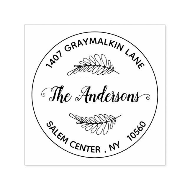 Auto-encreur Tampon Adresse de Retour Manuscrite Personnalisée (Design)