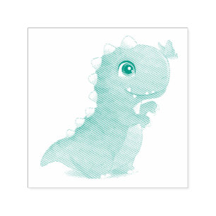 AUTO-ENCREUR  TAMPON AUTO-ENCREUR: DINOSAUR BÉBÉ
