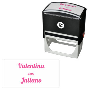 Auto-encreur Tampon de mariage minimaliste rose Style typograph