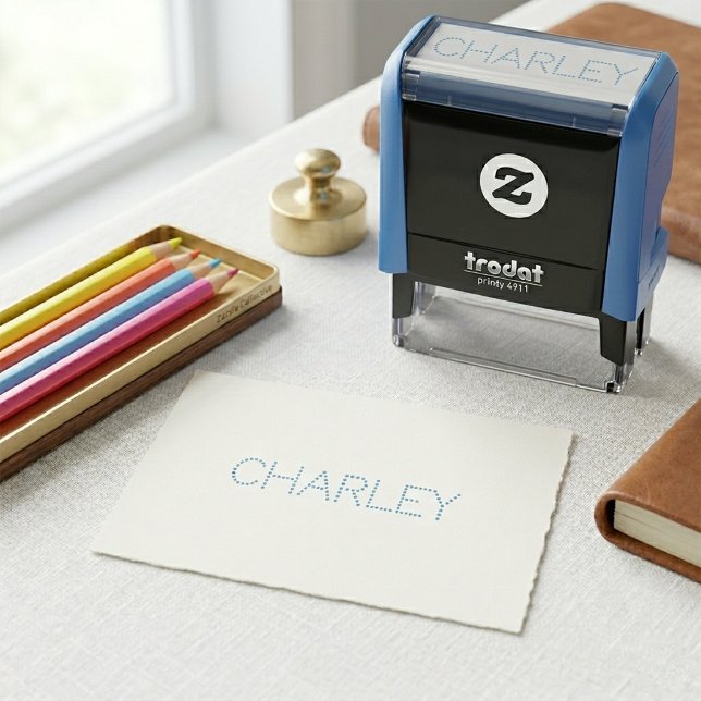 Auto-encreur Tampon de nom de traçage pour enfants, Nom traçabl (Tracing Name Stamp for Children)