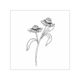 Auto-encreur Tampon en caoutchouc Echinacea