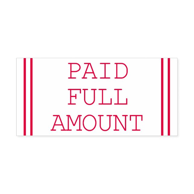 Auto-encreur Tampon en caoutchouc "PAIÉ À PLEIN MONTANT" (Design)