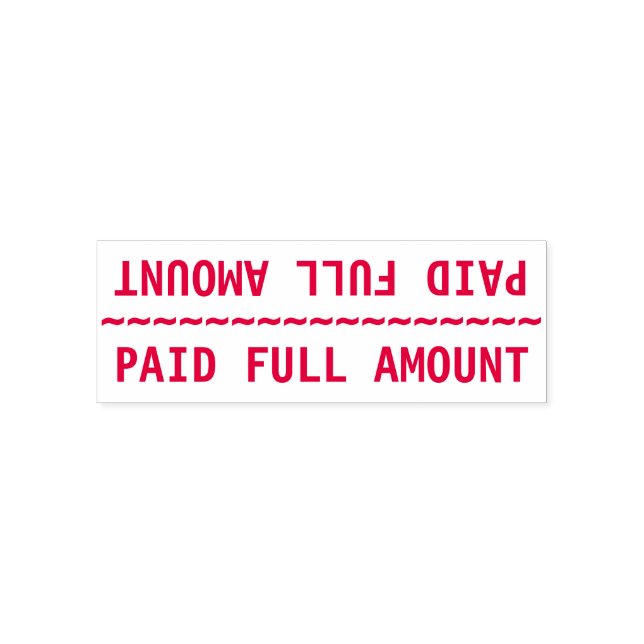 Auto-encreur Tampon en caoutchouc simple "PAIÉ À PLEIN MONTANT" (Design)