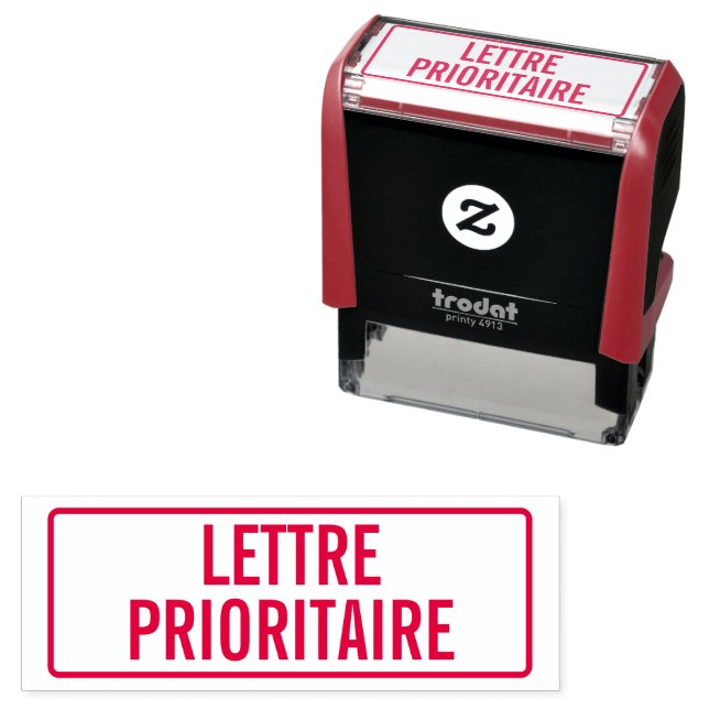 Auto-encreur Tampon Lettre Prioritaire (En situation)