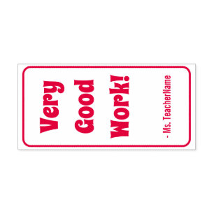 Auto-encreur "Très bon travail !" Tampon en caoutchouc de l'in