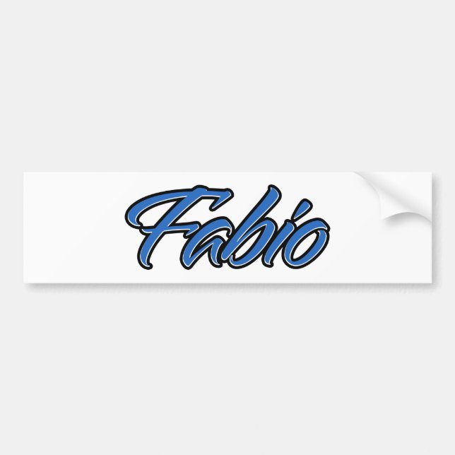 Autoaufkleber Sticker bleu Fabio Nom bleu (Devant)