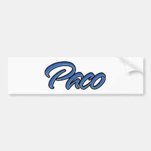 Autoaufkleber Sticker bleu Nom Paco
