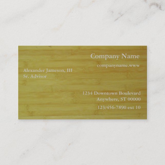 Autobus. Carte - panneaux en bambou (Devant)