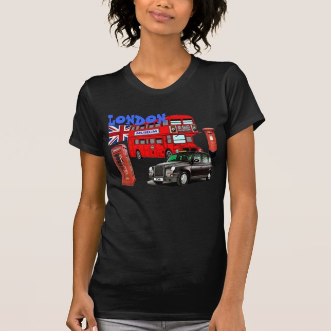 autobus de Londres et icônes rouges de T-shirt de (Devant)