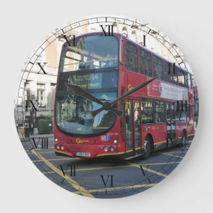 Autobus de Londres - grande horloge murale ronde