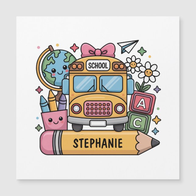 Autobus de retour à l'école personnalisés - Person (Devant)