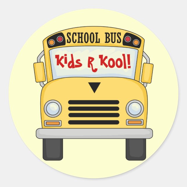 Autocars scolaires Enfants R Kool Stickers amusant (Devant)