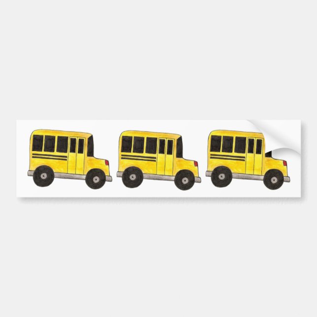 Autocars scolaires jaunes Bus conducteur Sticker p (Devant)