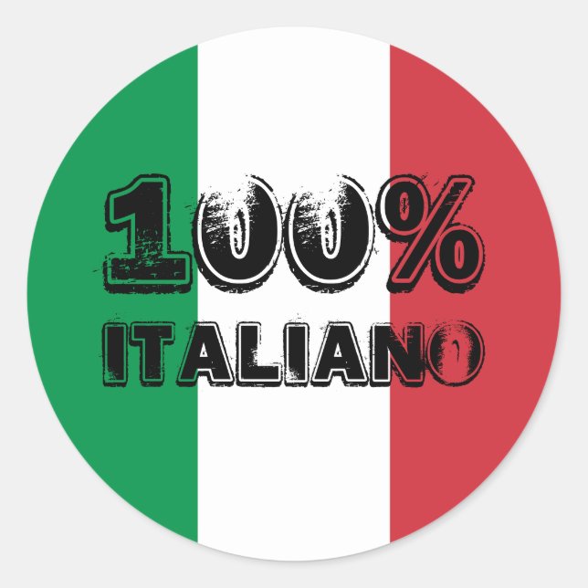 Autocollant 100% Italien (Devant)