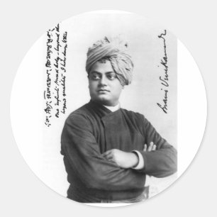 Autocollant 1893 de photo de Vivekananda de Swami