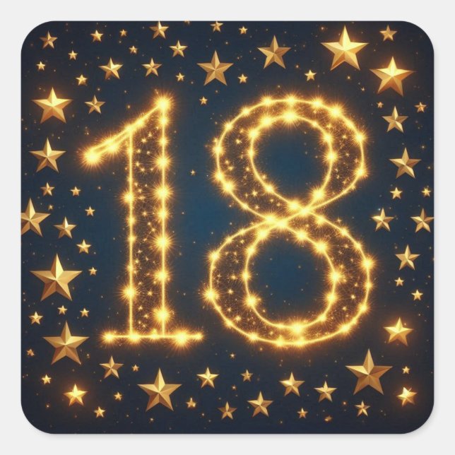 Autocollant 18e anniversaire (Devant)