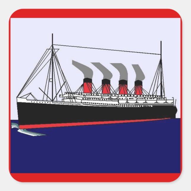 Autocollant 1912 de Paquebot France (Devant)