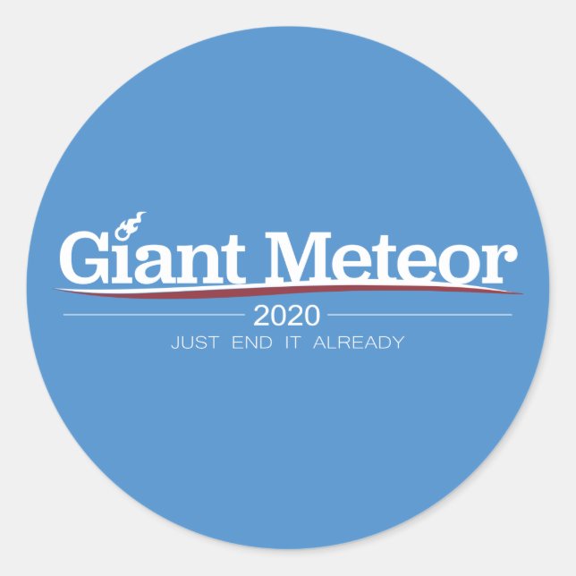 Autocollant 2020 géant de météore (Devant)