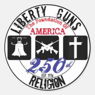 Autocollant 250e Liberté Armes Religion