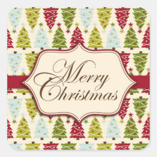 Autocollant 2 de forêt de Noël