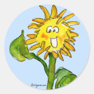 Autocollant 4 de Clipart de tournesol
