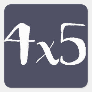 Autocollant 4x5 grand format - blanc sur marine