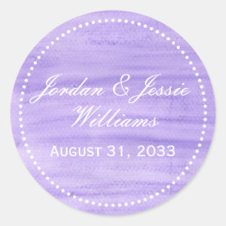 Autocollant à aquarelle violette