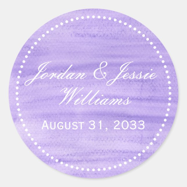 Autocollant à aquarelle violette (Devant)