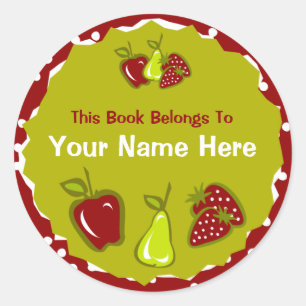 Autocollant à boîte de fraise à poires Apple