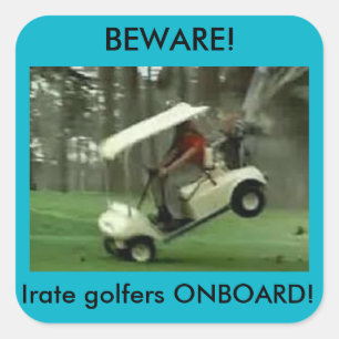 Autocollant à bord de golfeurs furieux