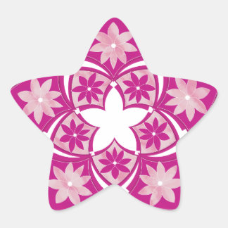 Autocollant à carreaux floraux décoratifs en étoil