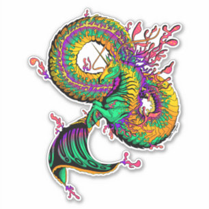 Autocollant à cheval à eau coloré détaillé