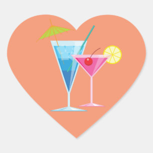 Autocollant à cocktails Orange Summer