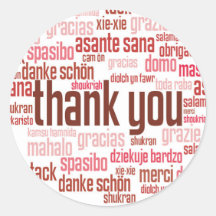 autocollant à enveloppe rouge Merci