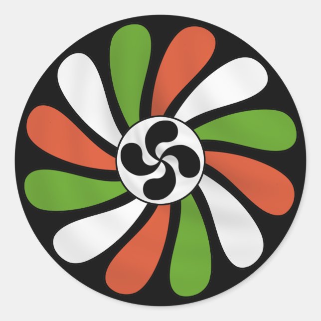 Autocollant à fleurs basque (Devant)