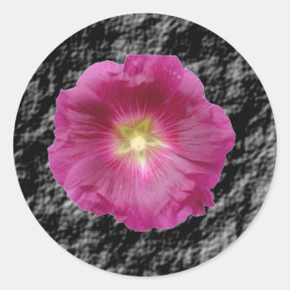 Autocollant à fleurs violet Hollyhock