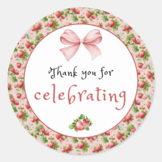 Autocollant à Merci de fraise antique