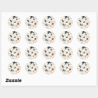 Autocollant à motif de fantômes mignons d'Hallowee