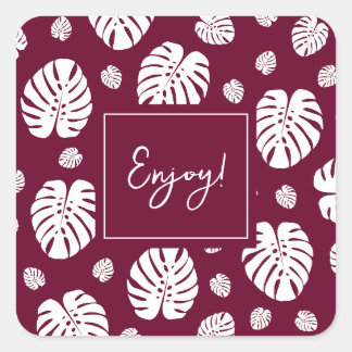 Autocollant à motif de feuilles de palmier
