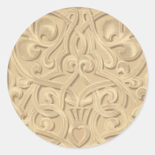 Autocollant à motifs dorés ornés
