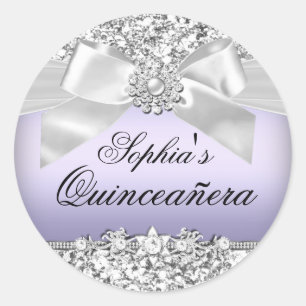 Autocollant à Parties scintillant et bijoux violet